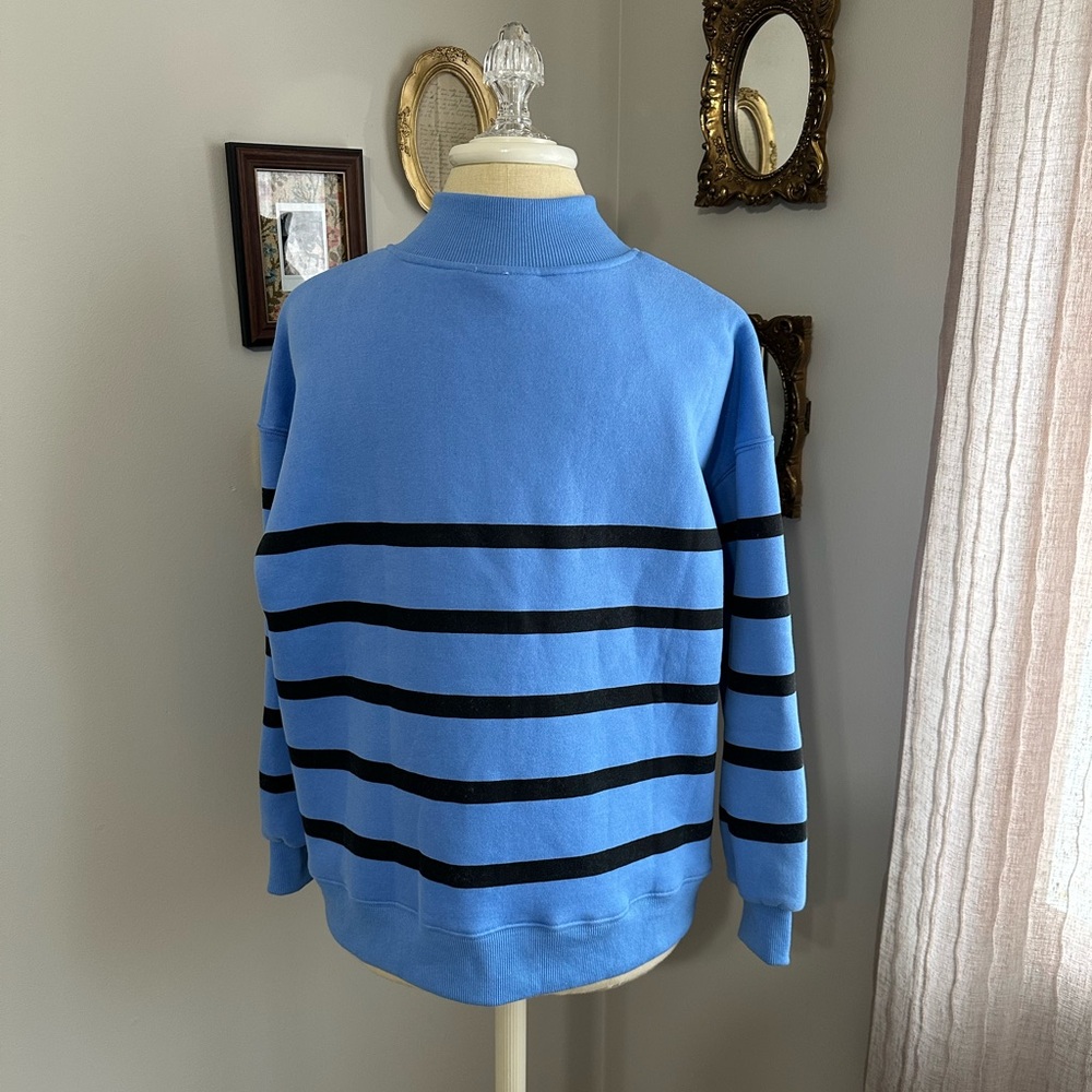 Bke Prep Edit Striped Half Snap Pullover - image 5